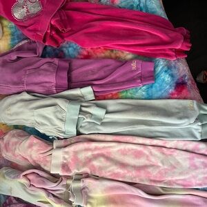 Juicy Couture Kids Velour Joggers - Pink, Purple, Mint 8 sets in total